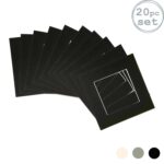 20x Picture Mounts for 10 x 10 3D Box Picture Frames Photo Size 6 x 6 Black