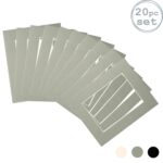 20x Picture Mounts for 8 x 10 3D Box Picture Frames Photo Size 5 x 7 Grey