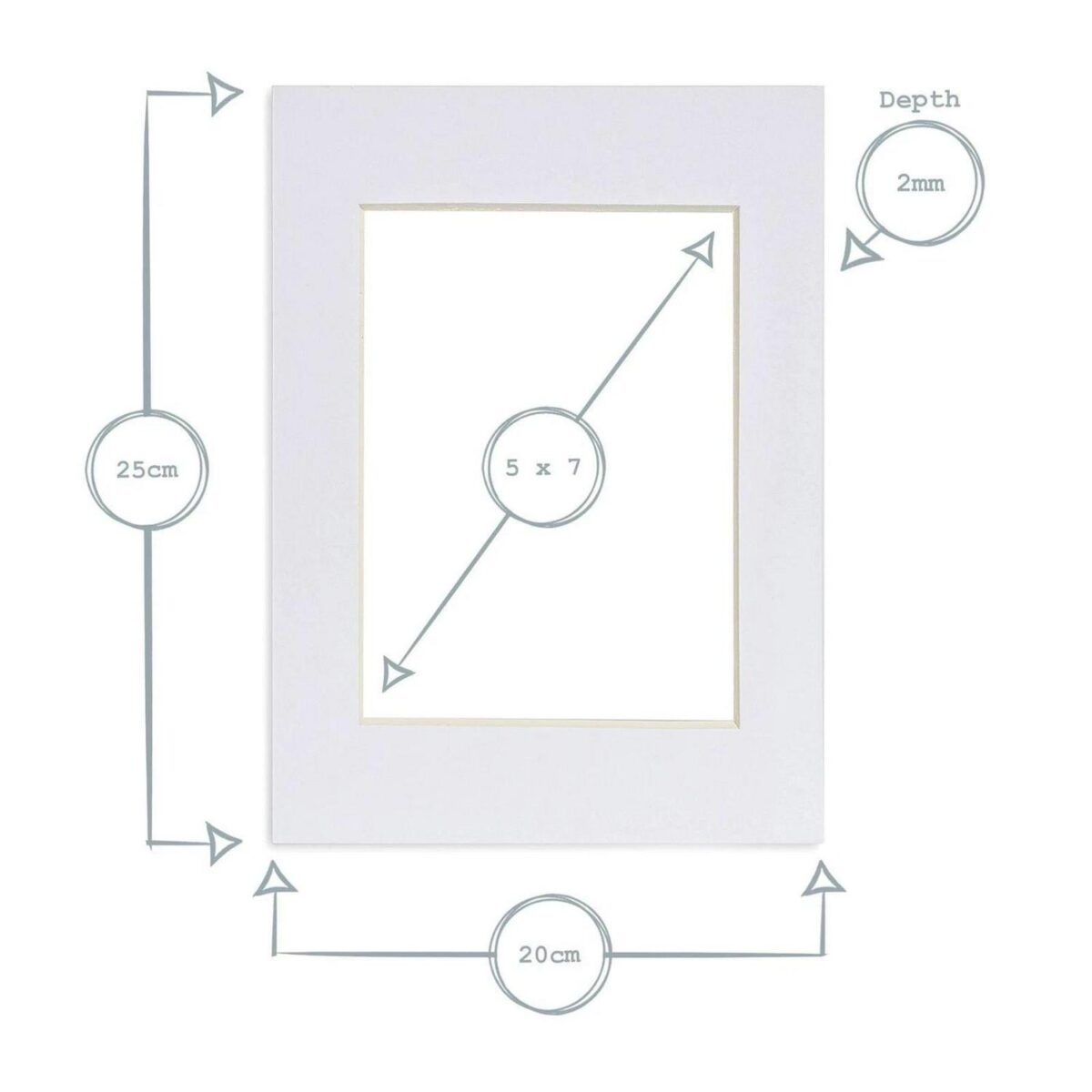 20x Picture Mounts for 8 x 10  3D Box Picture Frames Photo Size 5 x 7  Grey - Image 4