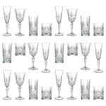 24pc RCR Crystal Melodia Glassware Set Wine Champagne Whisky Highball Glasses