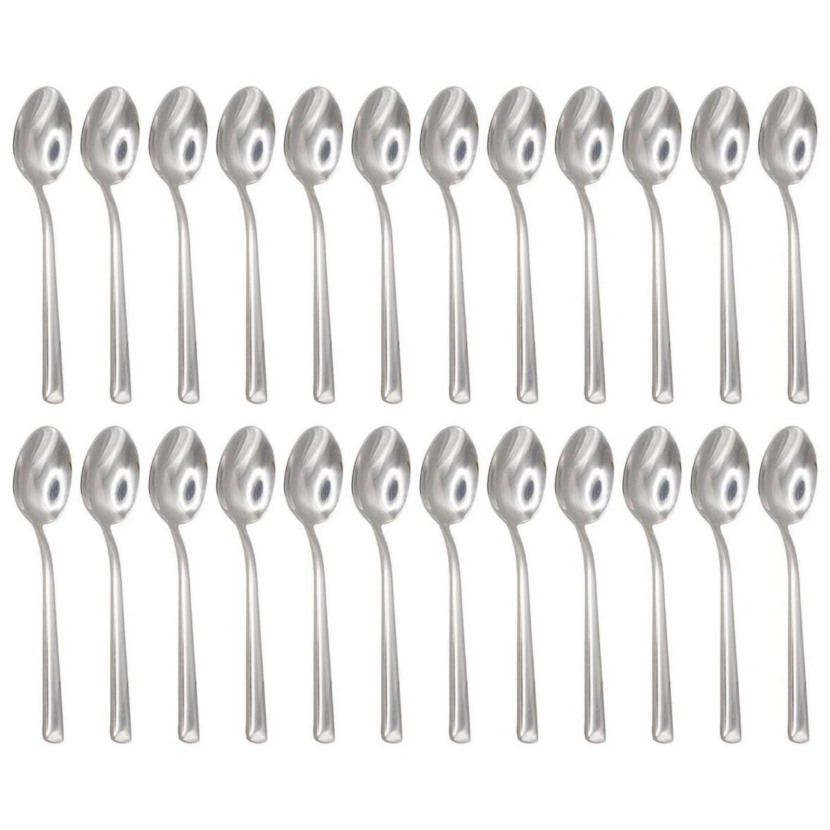 24x 14cm Tondo Stainless Steel Teaspoons Silver Kitchen Table Cutlery Coffee Set - Image 1