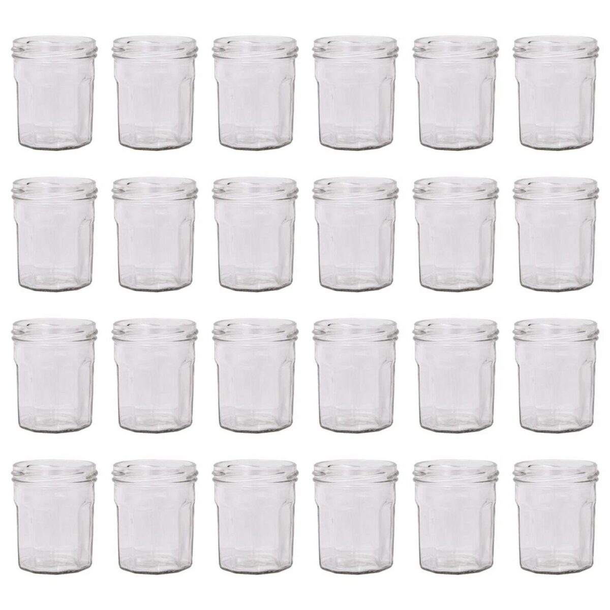 24x 150ml Glass Jam Jars Twist Top Chutney Preserve Honey Pickle Storage - Image 1