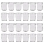 24x 250ml Glass Jam Jars Twist Top Chutney Preserve Honey Pickle Storage
