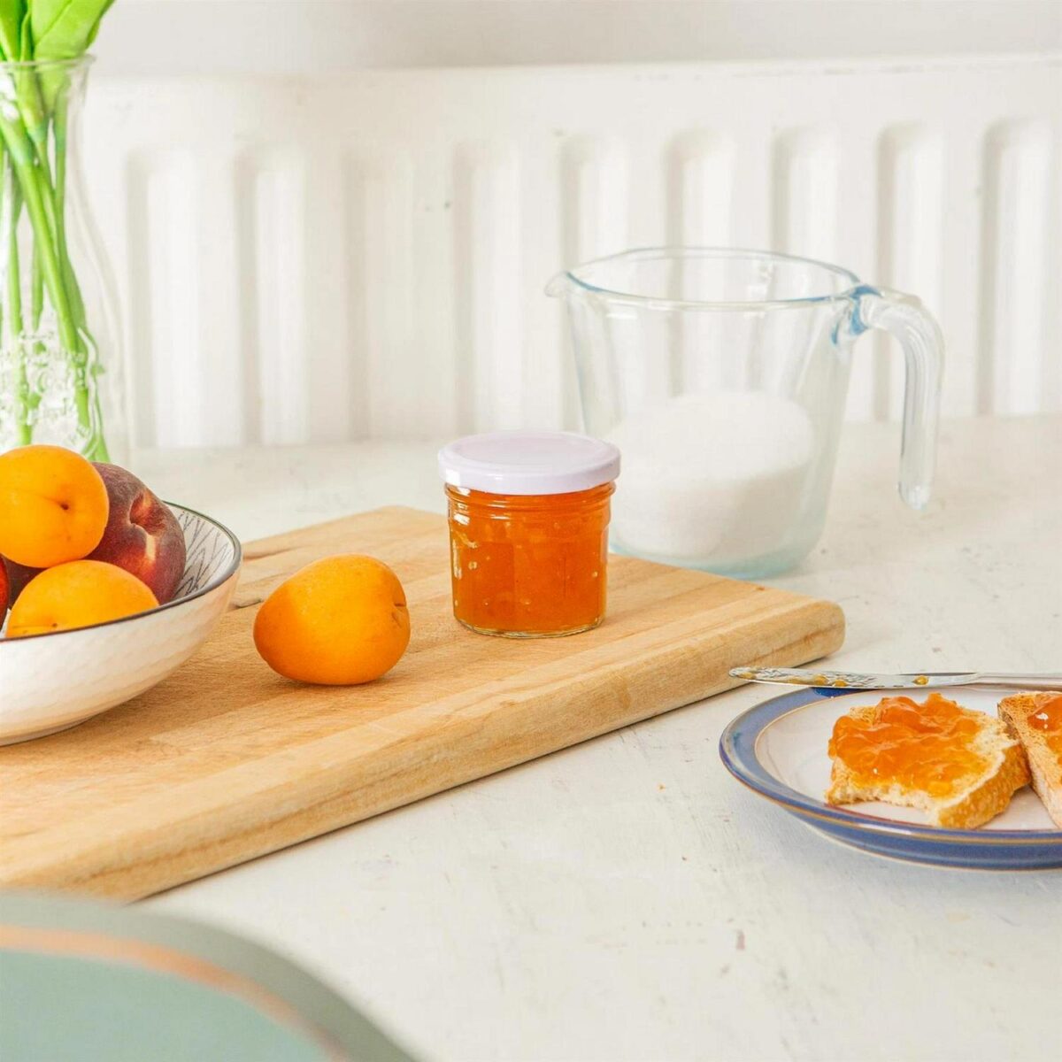 24x 90ml Glass Jam Jars with White Lids Chutney Preserve Honey Pickle Storage - Image 7