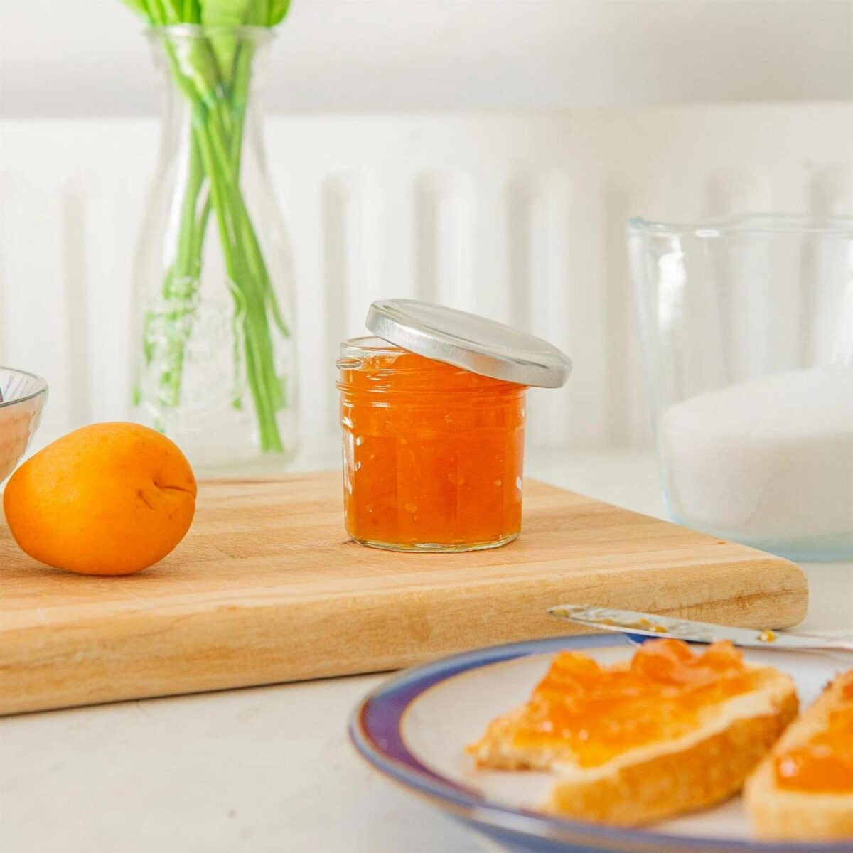 24x 90ml Glass Jam Jars with Silver Lids Chutney Preserve Honey Pickle Storage - Image 7