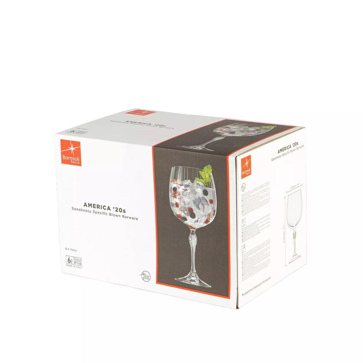 24x America '20s Gin and Tonic Glasses Art Deco Cocktail Copa de Balon 745ml - Image 6