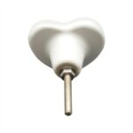 24x Ceramic Cabinet Knobs Kitchen Cupboard Door Drawer Handles White Heart - Image 6