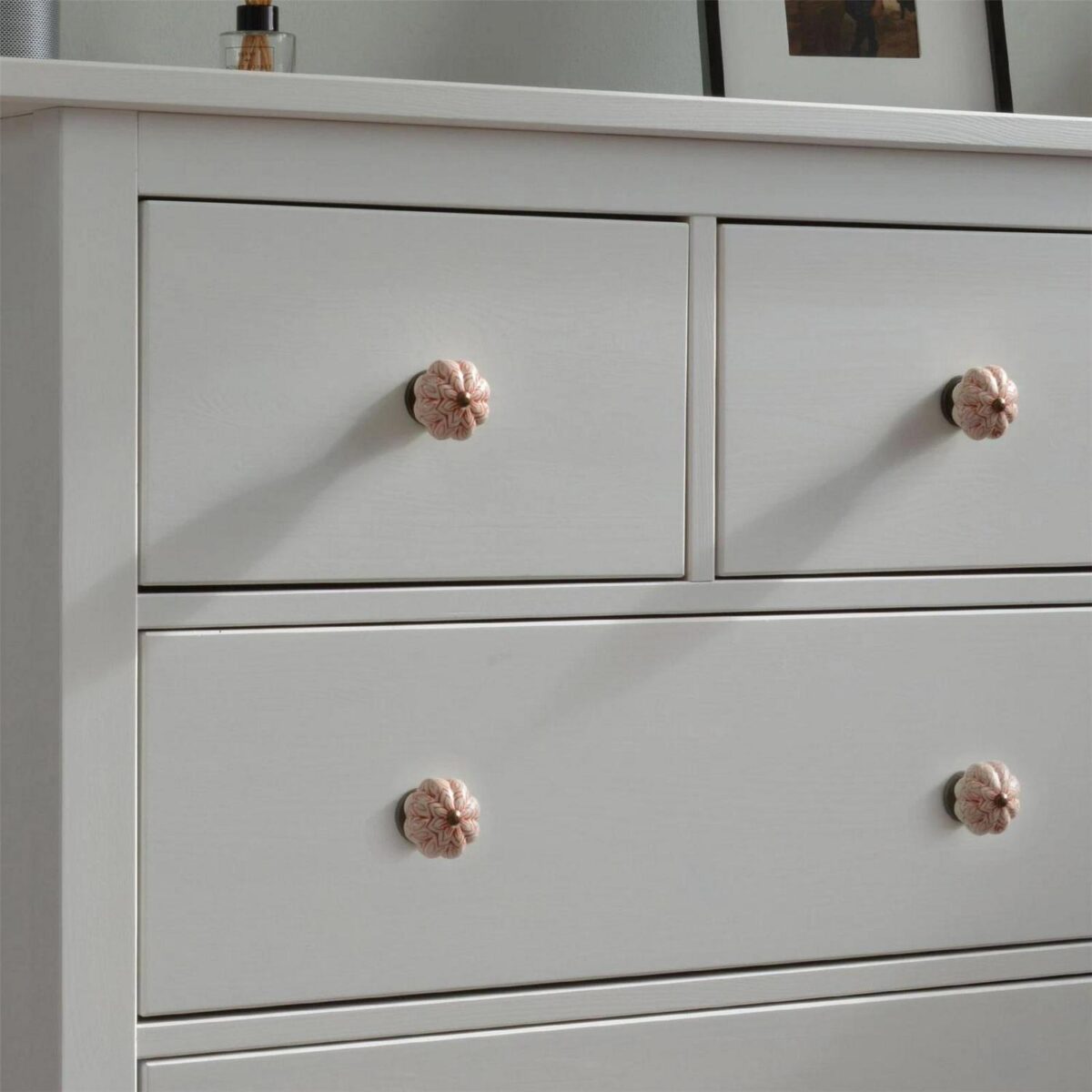 24x Floral Ceramic Cabinet Knobs Vintage Cupboard Door Drawer Handles Red - Image 7