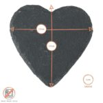 24x Heart Slate Coasters 10cm Natural Drinks Coaster Wedding Table Mat Gift Set - Image 3