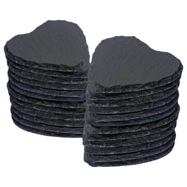 24x Heart Slate Coas 85970ec58dc62600dc10482d8a488512