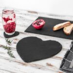 24x Heart Slate Coasters 10cm Natural Drinks Coaster Wedding Table Mat Gift Set - Image 7