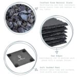 24x Heart Slate Coasters 10cm Natural Drinks Coaster Wedding Table Mat Gift Set - Image 2