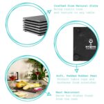 24x Linea Rectangle Slate Placemats 35cm x 25cm Natural Dining Table Mats Set - Image 2