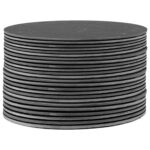 24x Linea Round Slate Placemats 30cm Natural Rustic Dining Table Place Mats Set