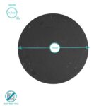 24x Linea Round Slate Coasters 10cm Natural Drinks Coaster Table Mat Gift Set - Image 3