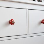 24x Round Ceramic Cabinet Knobs Cupboard Door Drawer Handles Red and White Spot - Image 6