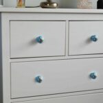 24x Round Ceramic Cabinet Knobs Cupboard Door Drawer Handles Light Blue Spot - Image 7