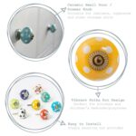 24x Round Ceramic Cabinet Knobs Cupboard Door Drawer Handles Light Blue Spot - Image 2