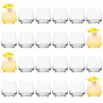 24x Tallo Whisky Glasses Modern Water Juice Glass Drinking Tumblers 345ml Clear