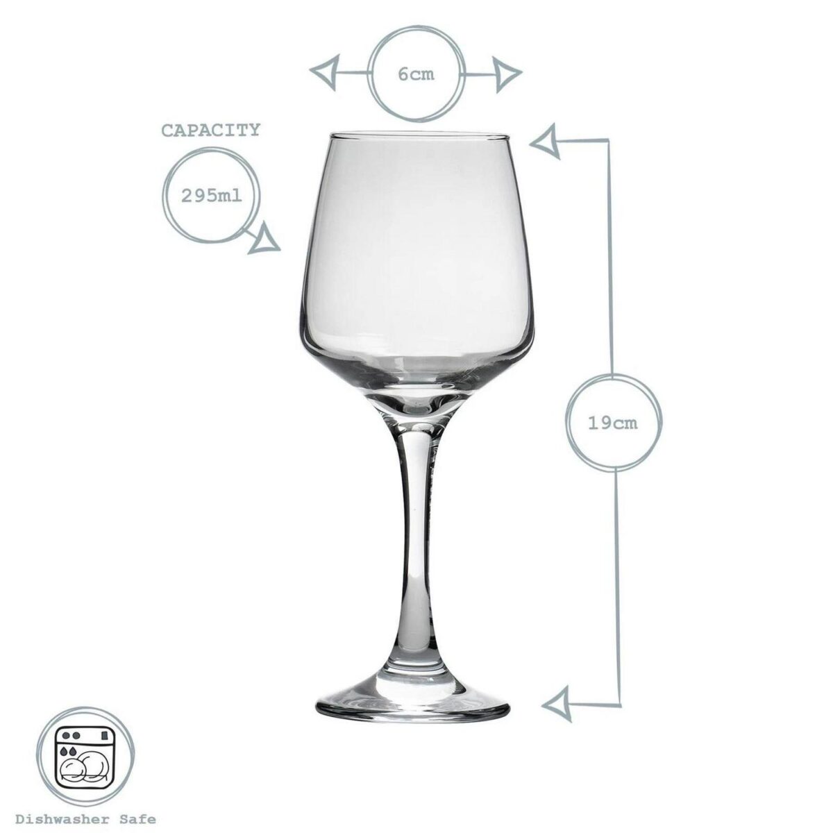 24x Tallo White Wine Glasses Modern Home Kitchen Stemware Goblets 295ml Clear - Image 3