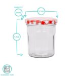250ml Octagon Glass Jam Jars for Spices, Pickling or Preserves - Argon Tableware - Image 3