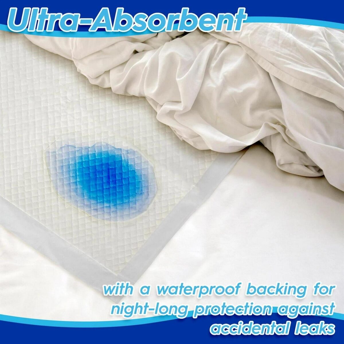 25x Large Disposable Incontinence Bed Pads 60cm x 60cm Sheets Protection - Image 4
