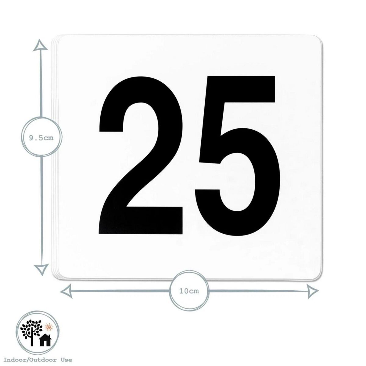 25x Table Numbers with 20cm Holders Wedding Place Card Sign Stand Set Silver - Image 4