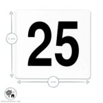 25x Table Numbers with 20cm Holders Wedding Place Card Sign Stand Set Silver - Image 4