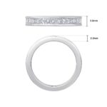 2.00ctw Princess Cut Channel Set Diamond Eternity Ring, Platinum in 6 Sizes - Image 6