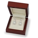2.00ctw Princess Cut Diamond Halo Earrings, 18ct White Gold - Image 3