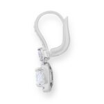 2.00ctw Princess Cut Diamond Halo Earrings, 18ct White Gold - Image 5
