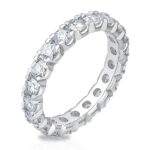 2.00ctw Round Brilliant Cut Diamond Eternity Ring, Platinum in 6 Sizes - Image 4