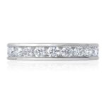 2.00ctw Round Brilliant Cut Channel Set Eternity Ring, Platinum in 6 Sizes - Image 3