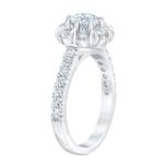 2.00ctw Round Brilliant Cut Diamond Halo Ring, 14ct White Gold - Image 3