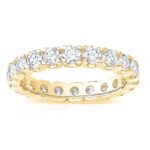 2.00ctw Round Brilliant Cut Diamond Eternity Ring, 18ct Yellow Gold in 6 Sizes
