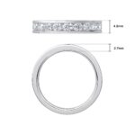 2.00ctw Round Brilliant Cut Channel Set Eternity Ring, Platinum in 6 Sizes - Image 6