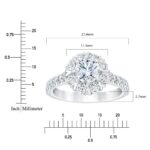 2.00ctw Round Brilliant Cut Diamond Halo Ring, 14ct White Gold - Image 5
