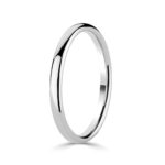 2.0mm Classic Court Wedding Ring, 18ct White Gold - Image 5