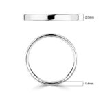2.0mm Classic Flat Court Wedding Ring, Platinum - Image 2