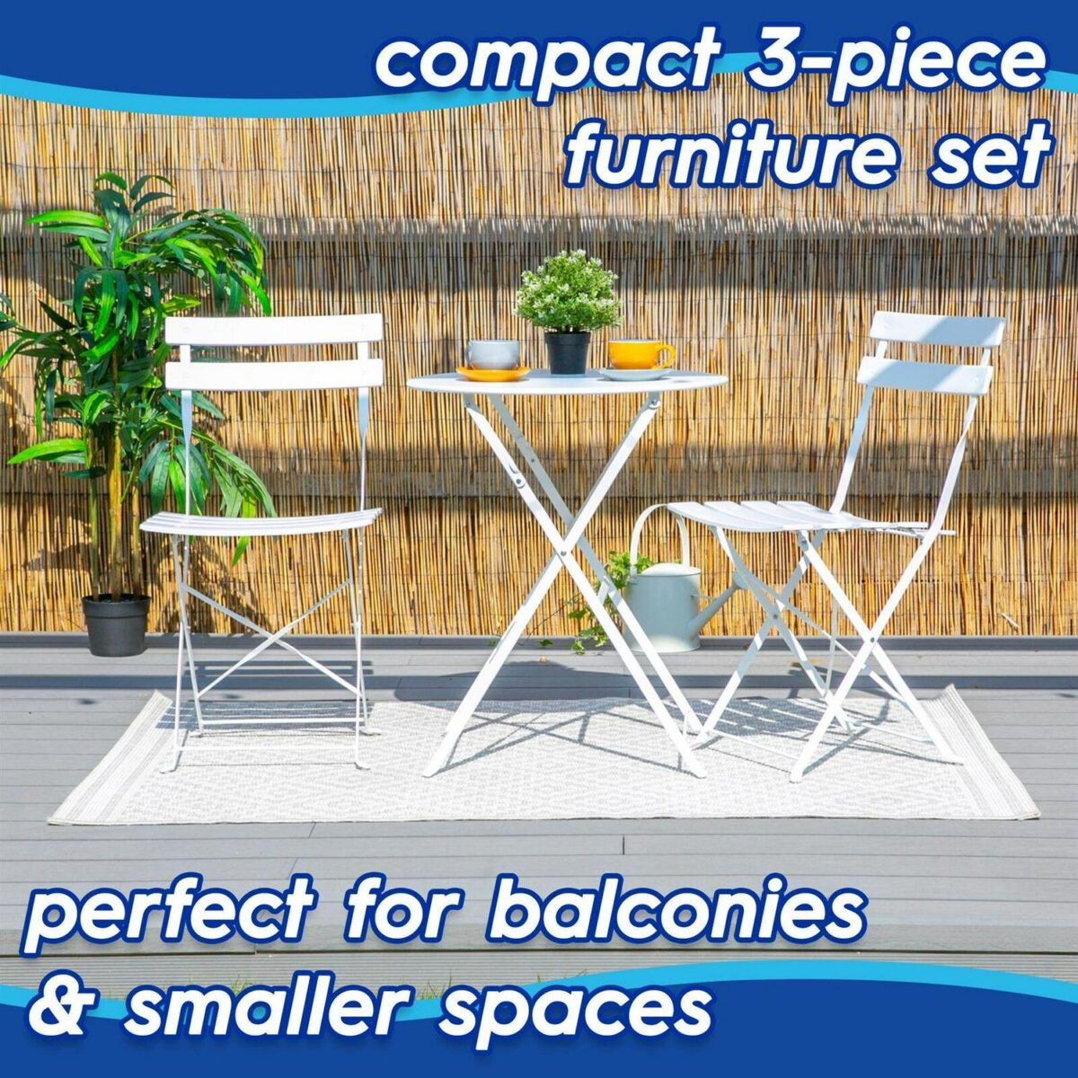 2 Seater Sussex Bistro Set Table Chairs Outdoor Patio Furniture Round Sage Green - Image 3