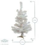 2ft Artificial Christmas Tree with Stand - White Pine Spruce Xmas Decoration x2 - Image 3
