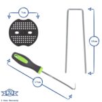 2m x 10m (1 Roll) 110gsm Weed Control Membrane Set with Pegs and Plates - Image 4