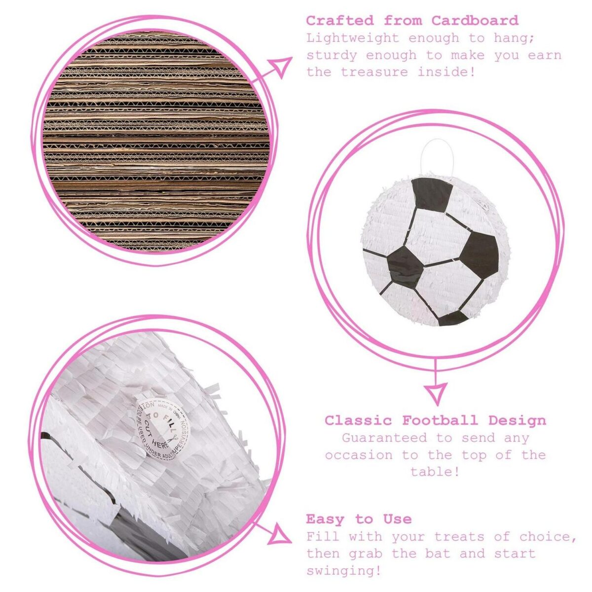 2pc Football Pinata f6b6d2a03b75f498de17761fbdf793bc