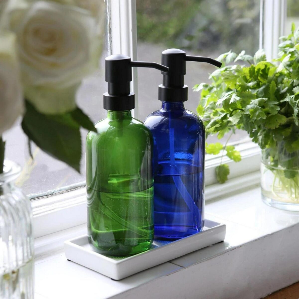 2pc Glass Soap Dispe 7f5942b389ea953ee27affcfda803095