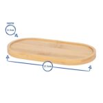 2pc Glass Soap Dispenser Set with Bamboo Tray 500ml Amber Bathroom Liquid Pump - Image 4