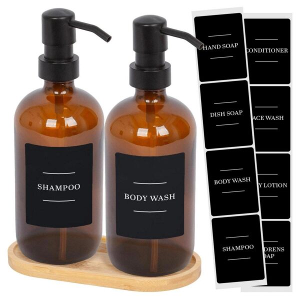 2pc Glass Soap Dispe d580e8dde926739cdb4a6927d2bf3ca5