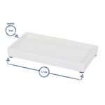 2pc Prism Glass Soap Dispenser Set with Ceramic Tray 330ml Clear Liquid Pump - Image 4