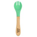 2pc Tiny Dining Green Bamboo Baby Weaning Fork and Spoon Set Toddler Feeding - Image 7