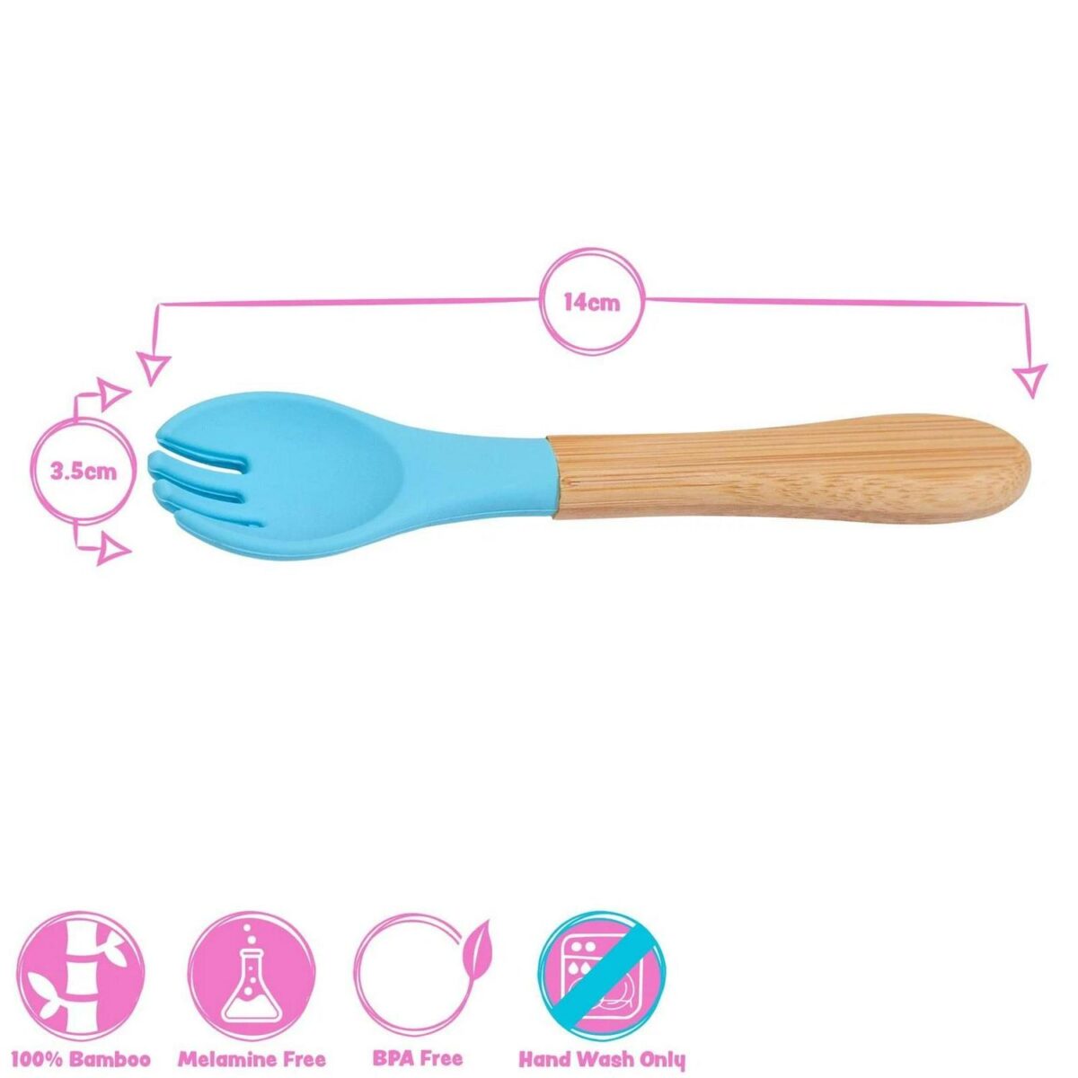 2pc Tiny Dining Grey Bamboo Koala Baby Weaning Plate and Fork Set with Suction - Image 7