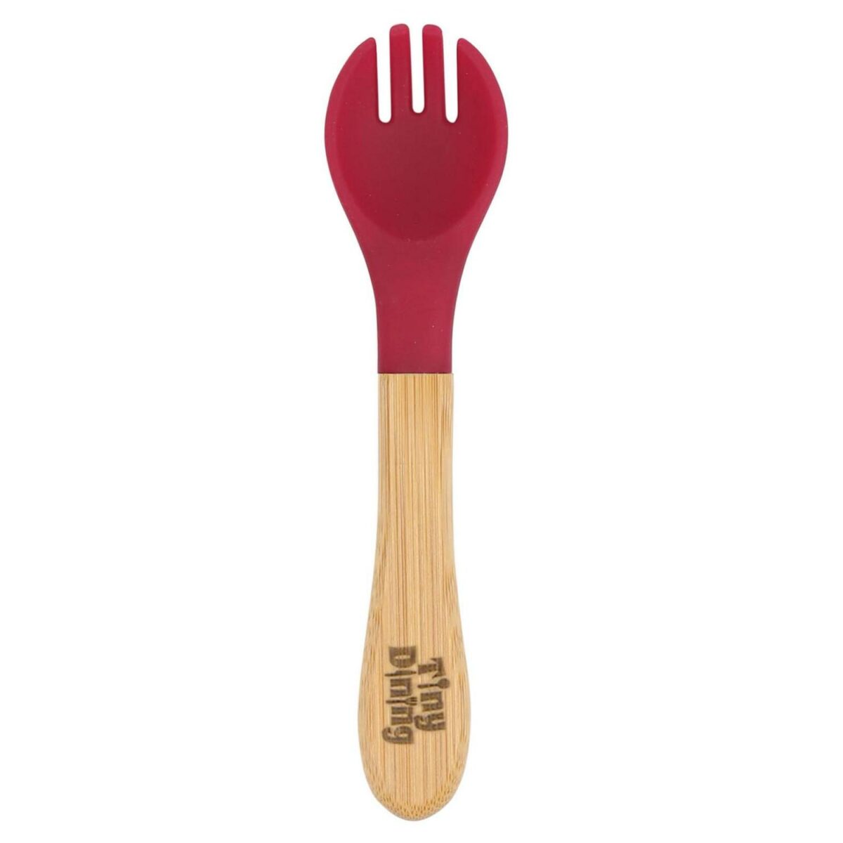 2pc Tiny Dining Red Bamboo Baby Weaning Fork and Spoon Set Toddler Feeding - Image 7